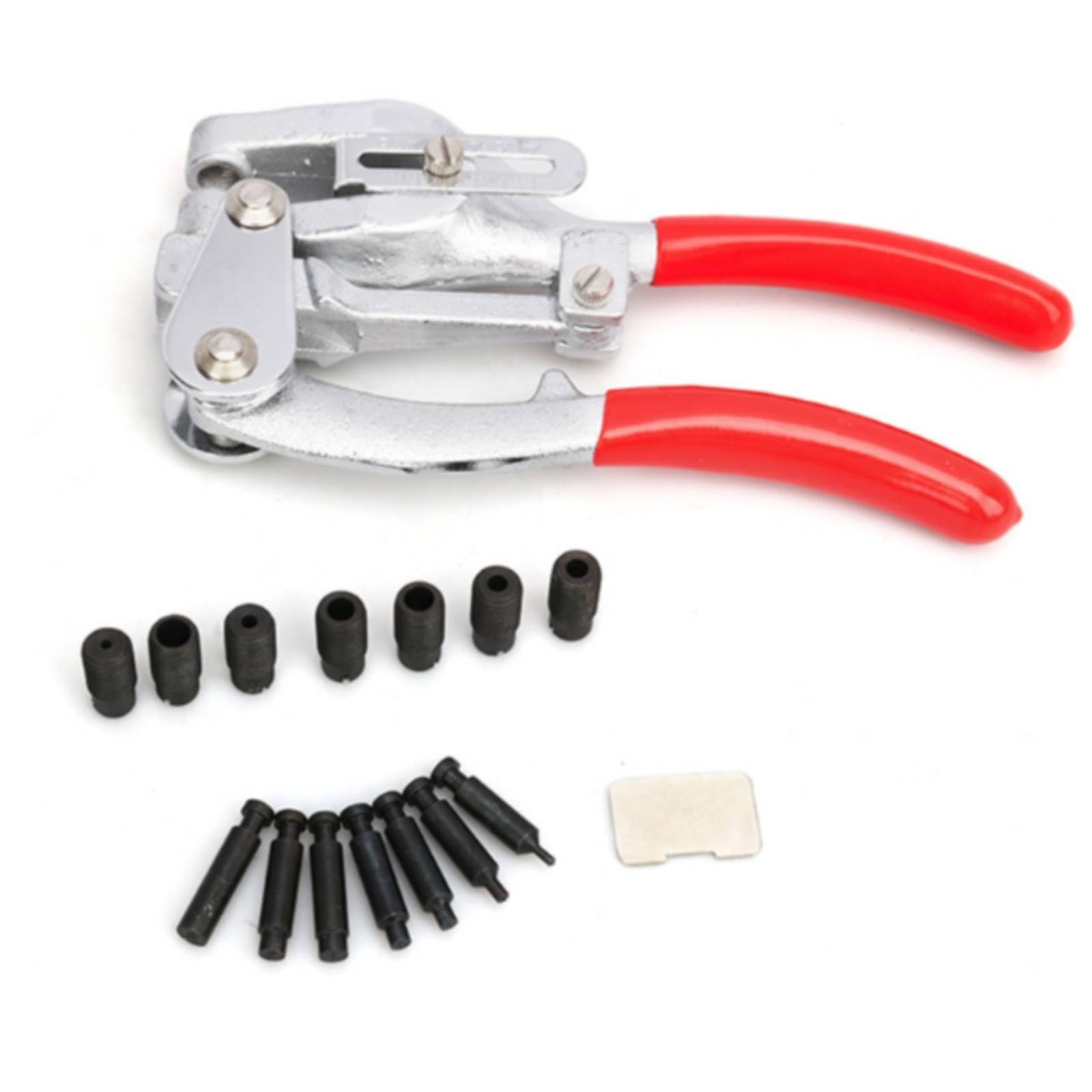F Fityle Perforadora de Agujeros Manual Ajustable con Alicate Perforador Herramienta Perforadora y Kit de Perforación Estructura de Metal y Antideslizantes
