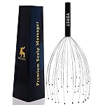 USAGA 36 Fingers Head Massager Scalp Massager Head Scratcher, Stocking Stuffers Gift for Scalp Body Relaxing (Black)