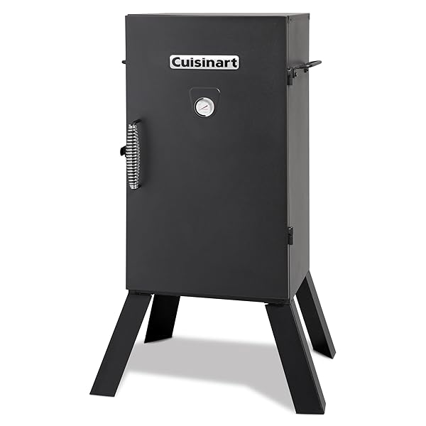 Cuisinart 30" Electric Smoker, 3 Adjustable Racks, Large Capacity BBQ Meat Smoker, Water & Wood Trays for Smoked Meat, Brisket, Salmon & Jerky, Adjustable Temperature Control