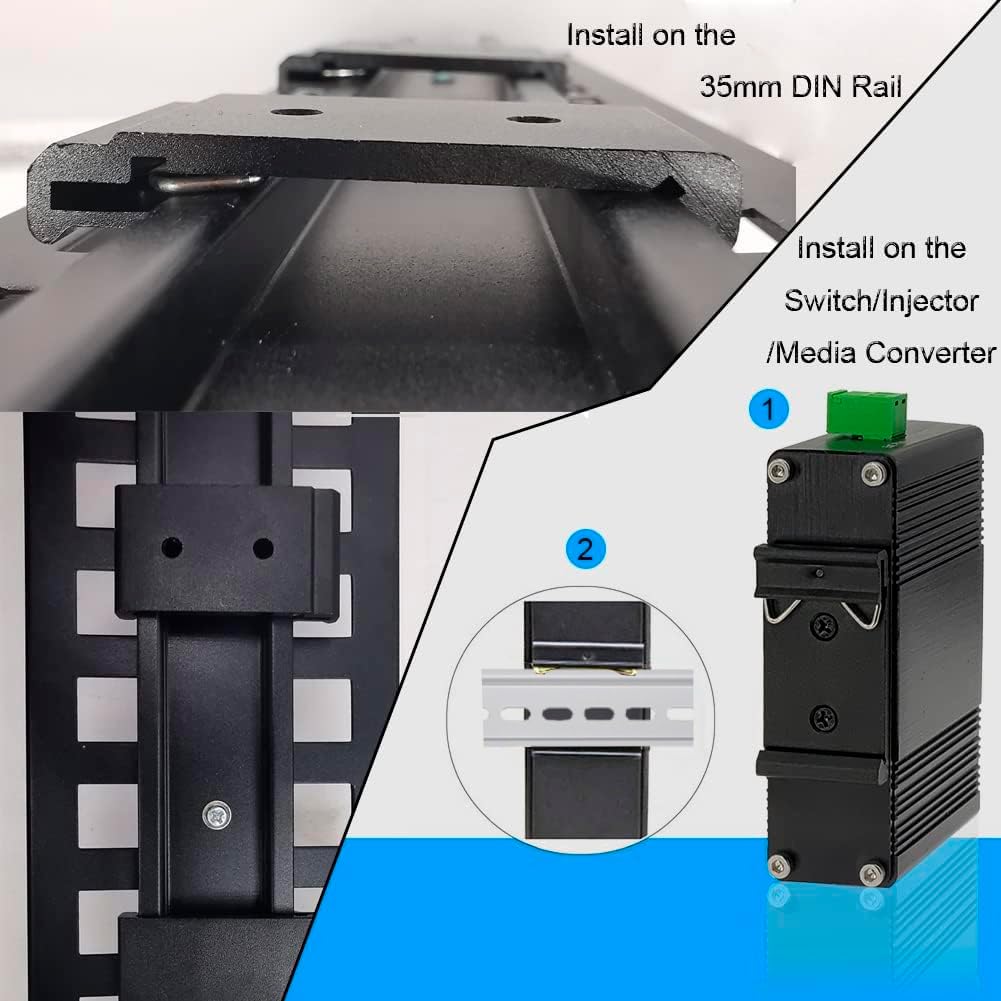 35mm Din Rail Fixed Clamp (10PCS)1.08 Width Universal DIN