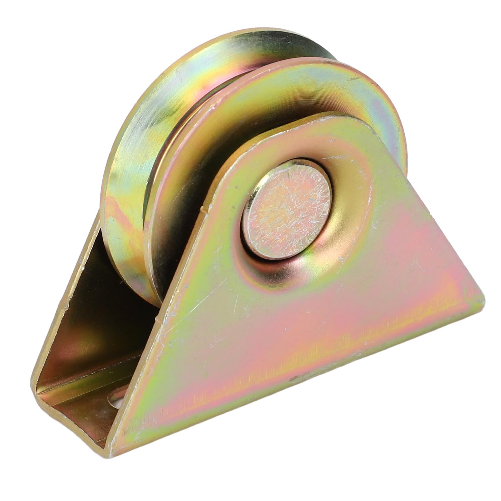 2 pièces roues de poulie à rainure en V rouleaux en acier allié robustes fixés au mur pour chariots industriels portes électriques poulie à corde galvanisée de 48 mm capaci