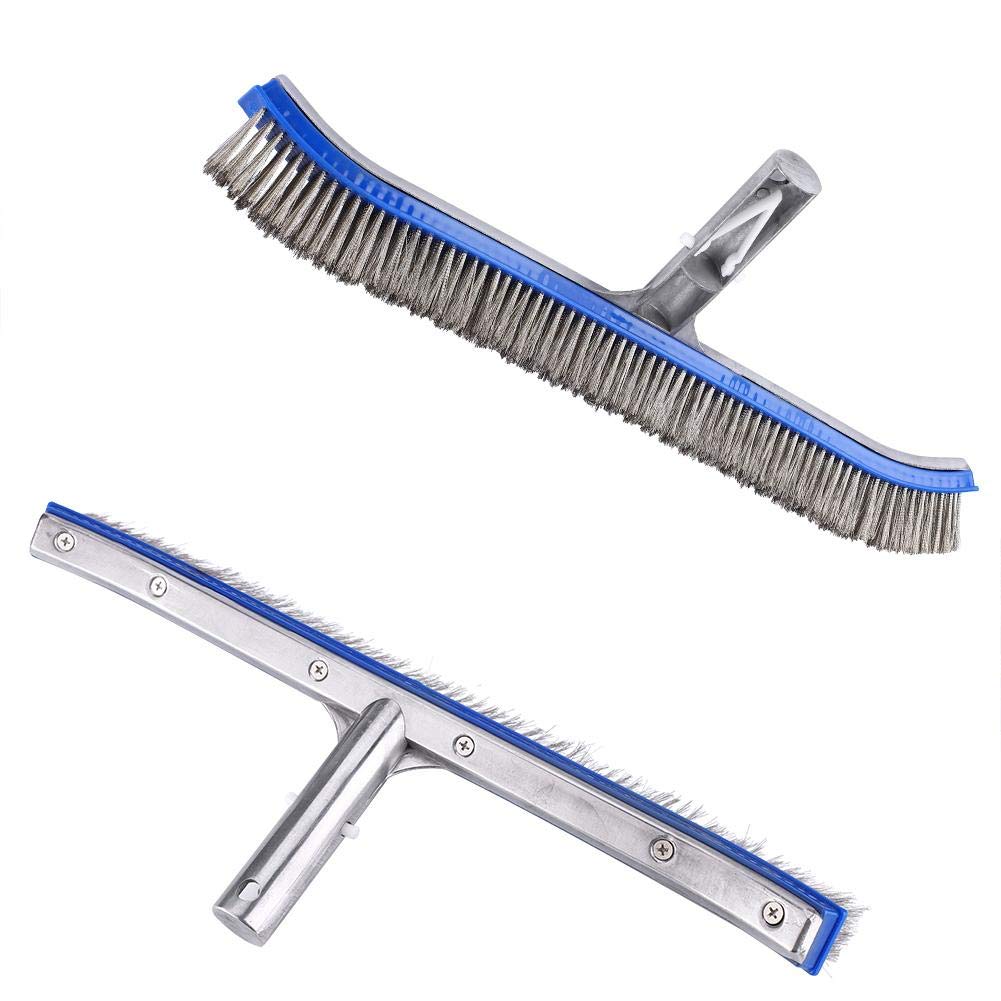 Cepillo para piscina, limpiador de suelo con marco de acero inoxidable para spas y mantenimiento dom¨¦stico