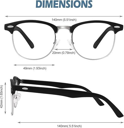 Miniatura 5 de Happy Store CN56 Gafas de estilo nerd wayfarer de inspiración vintage marco de carey lentes transparentes UV400