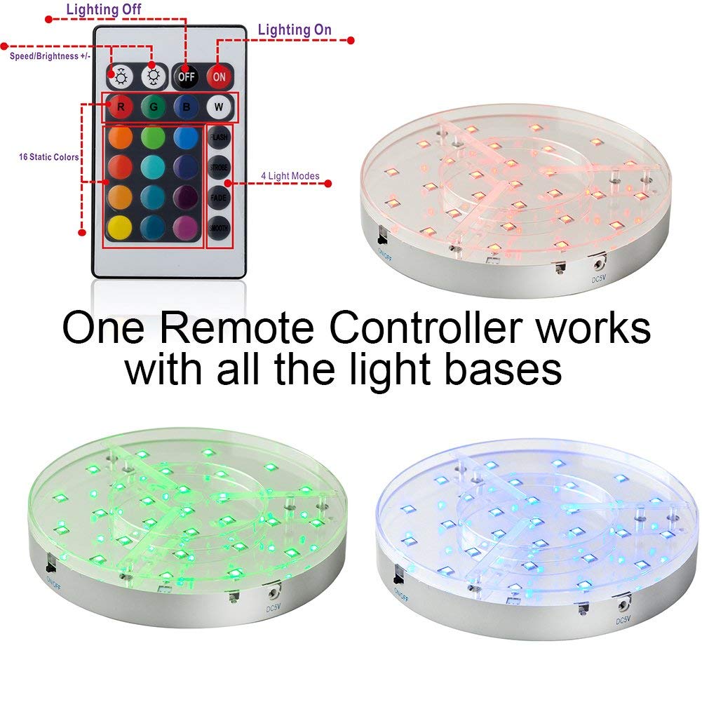 Color Light Base Multi Colored Led Light Bases