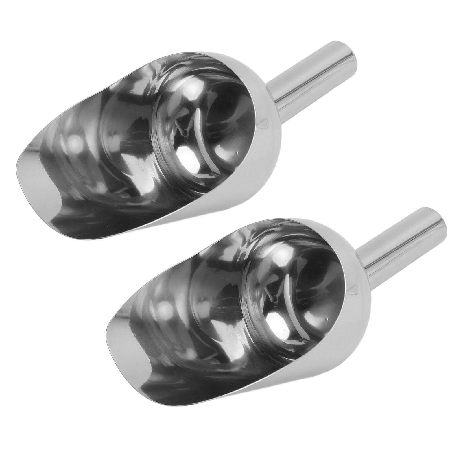 2 Pièces Cuillère à Glace en Acier Inoxydable, Pelle à Grains de Cuillère à Riz de Conception Semi Circulaire Polie de Grande Capacité Professionnelle pour Votre Cuisine