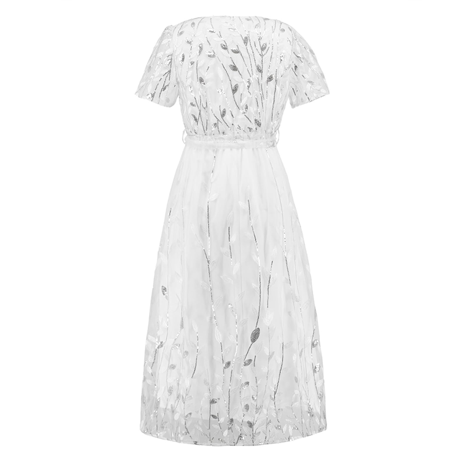 Sukienki Damskie,Damskie wiosenne letnie sukienki Wygodna sukienka na co dzień Moda Eleganckie spódnice Damskie Hafty Jasna jedwabna sukienka siateczkowa Wąskie