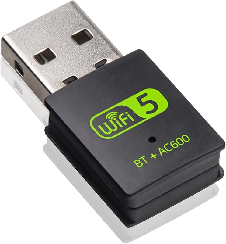 RUIZHI WiFi USB Adapter 600Mbps Bluetooth 4.2 Dongle Dual Band 2.4GHz/5.8GHz Laptop PC Windows Mac Kompatibilis
