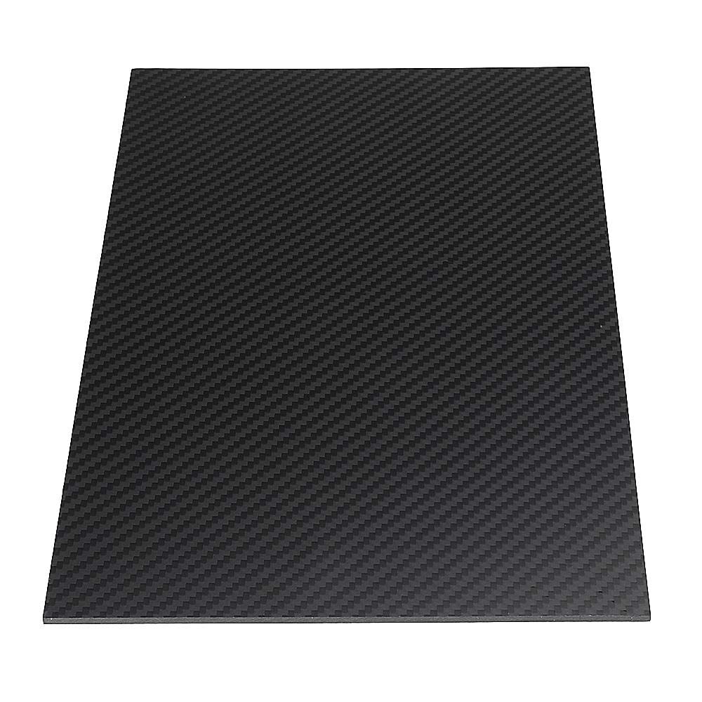 Generic 3K-Kohlefaser-Platte, 200 x 300 mm, Schwarz, 2 mm Dicke