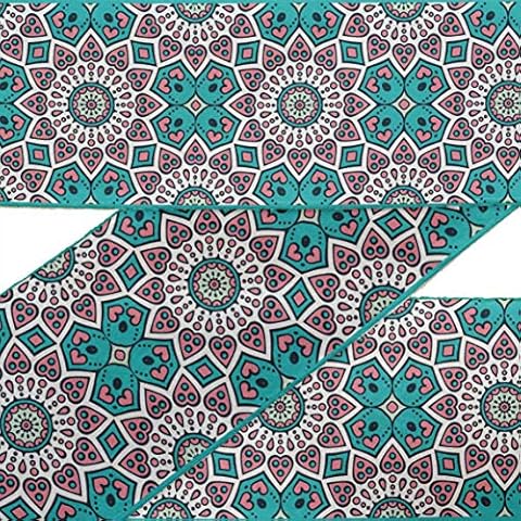 IBA Indianbeautifulart White Floral Dupion Trim Cover