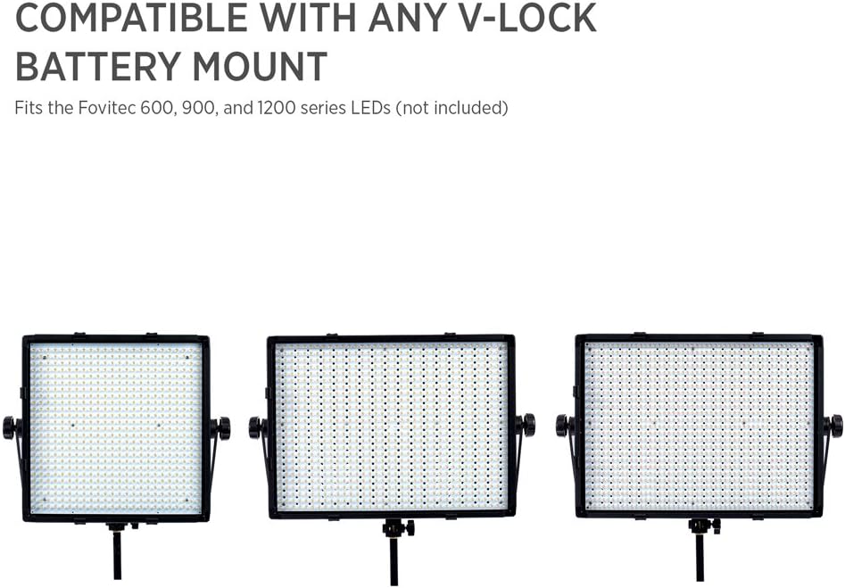Buу 1 gеt 1 🔥 Fovitec V-Lock/V Mount Lithium Ion Battery with D Tap Charger, 14.4v, 130Wh, Compatible with 600, 900, 1200 LED Panels and Cinema Cameras for Photography and Video Production