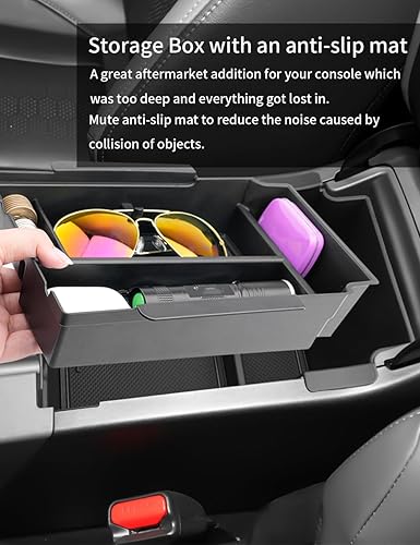 Miniatura 5 de YEE PIN Organizador de consola central Crosstrek 2024 2025 para Subaru Crosstrek 2024 2024 Crosstrek Bandeja de consola doble Crosstrek 2024