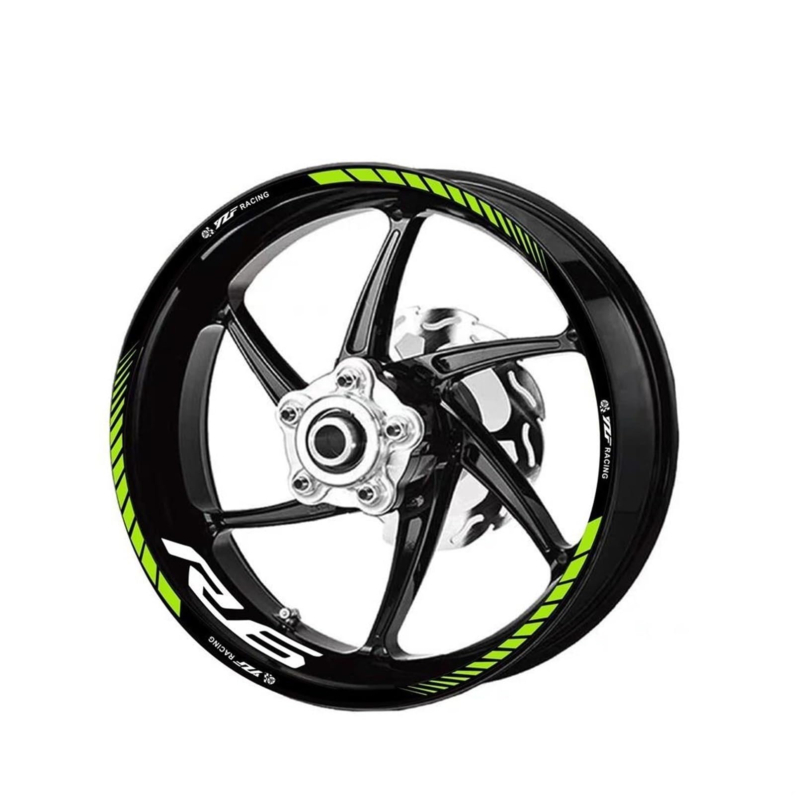 Motorcycle Racing Equipment Accessories Wheel Tire Rim Decoration Adhesive Reflective Decal Sticker for Yamaha YZF R6 Decorative(Color6)