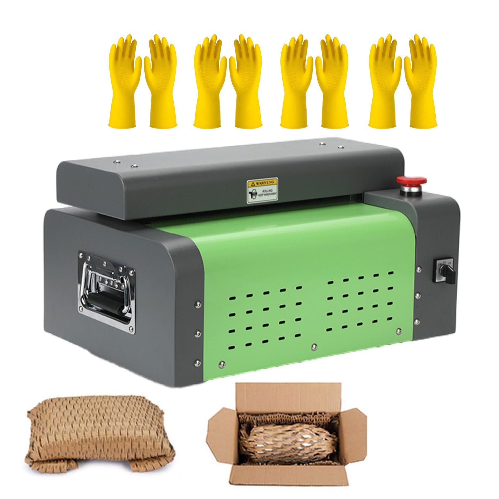 JXYQ Carton Cutting Machine, Cardboard Box Cutting Shredder With 4 Gloves, 12.8In Cutting Width, 200W, For Packaging Plants