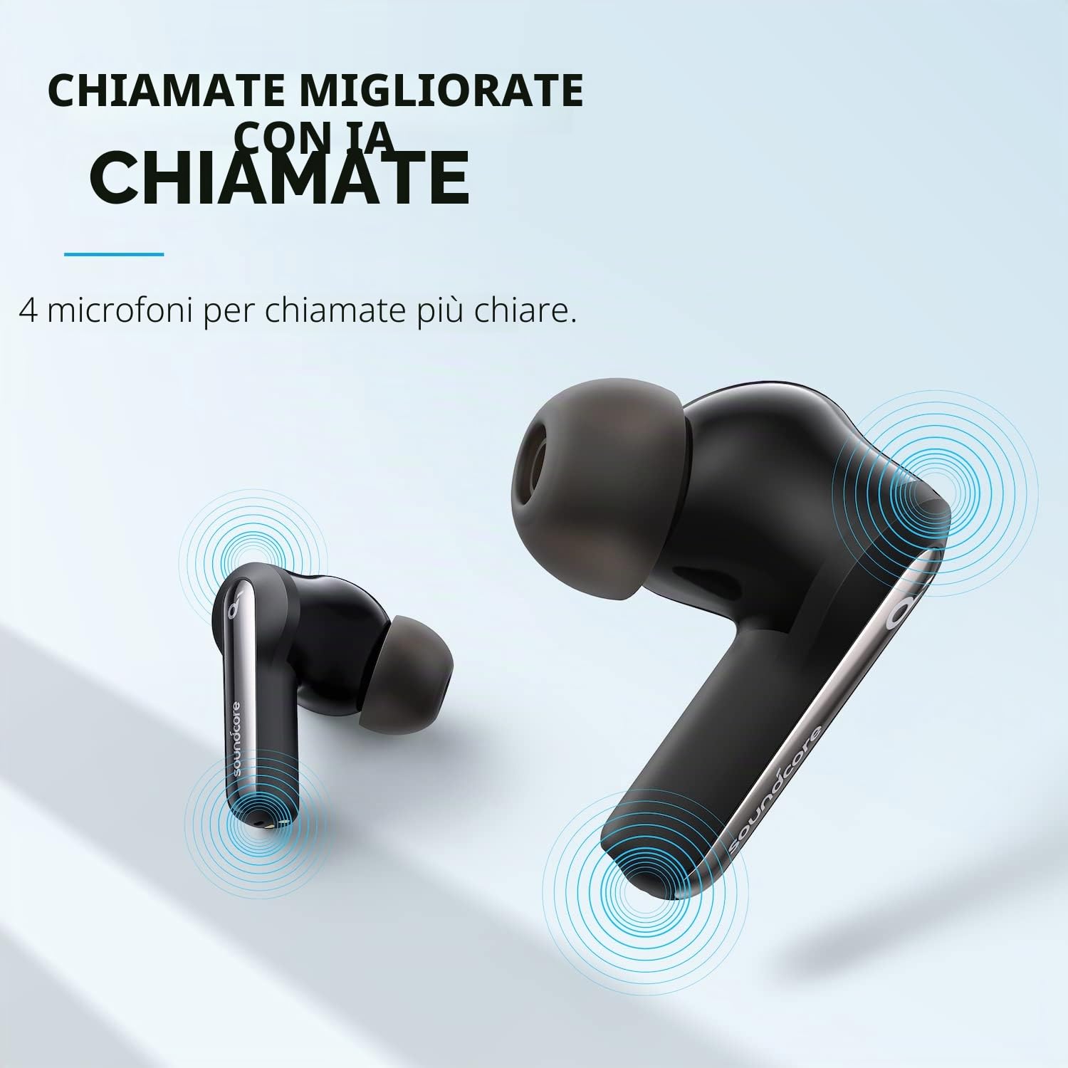 Soundcore by Anker P3i Cuffie Bluetooth Cancellazione Rumore Attiva Ibrida, Cuffie Bluetooth 5.2 con driver 10mm, 36 Ore di riproduzione, Chiamate 4 microfoni AI, EQ Personalizzata, Trasparenza