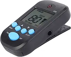 Acessório Musical Mini Metrônomo LCD Com Controle de Volume Ajustável, Compacto e Leve para Todos Os Instrumentos, Material Plástico, Cor Preta