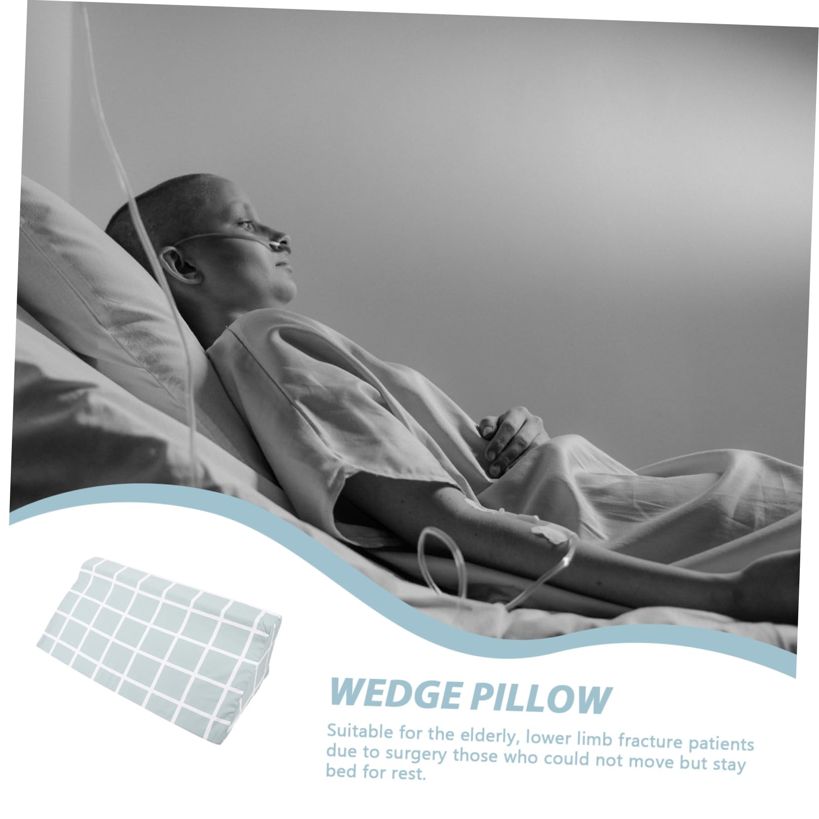 FOMIYES Memory Foam Wedge Pillow Body Turnover Mat for Elderly Patients Bed Wedge Pillow