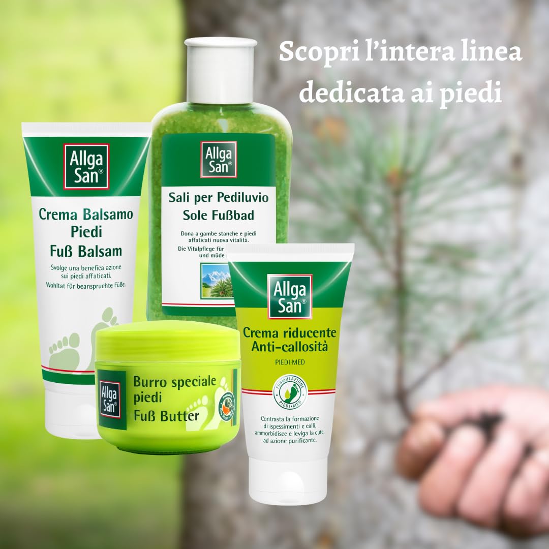 Allga San Crema Piedi Lipidizzante - Crema Piedi Secchi e Screpolati con Urea 10%, 100 ml - Piedi Morbidi e Vellutati dalle Prime Applicazioni - Aiuta a Contrastare Disidratazione e Secchezza Piedi