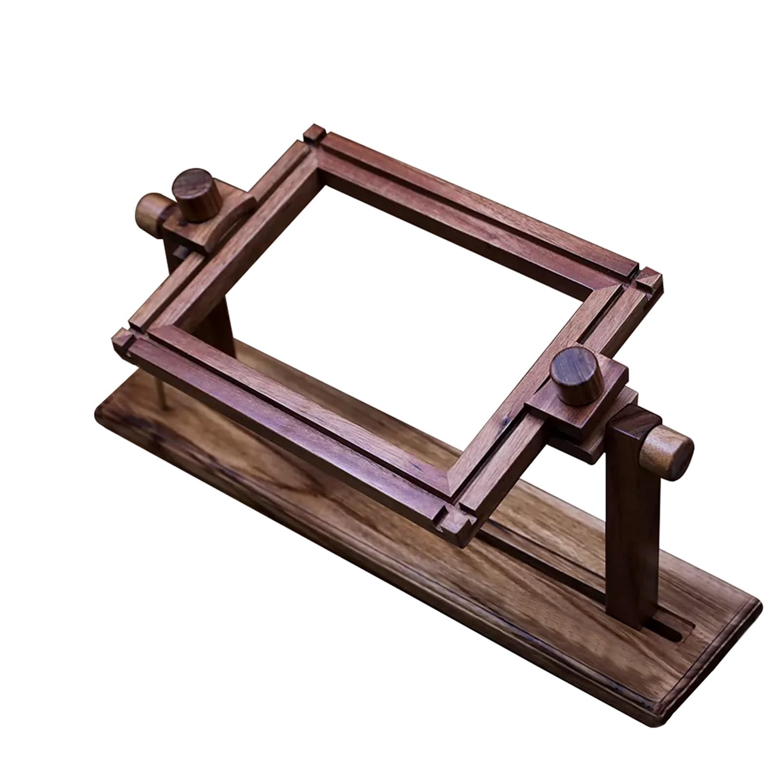 Bastidor para Bordar Herramienta de Costura de ángulo Ajustable de 360 ​​°, Marco de Bordado de Madera con Punto Rojo, cobertizo de Bordado de Escritorio