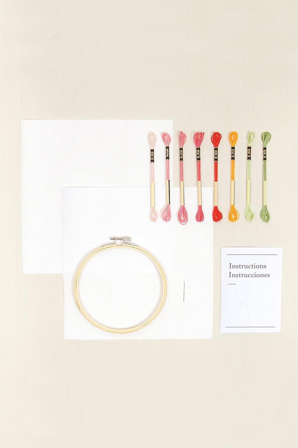 DMC Kreuzstich Set 'Zarte Blätter' - Achtsamkeits Set Für Entspannung & Kreativität