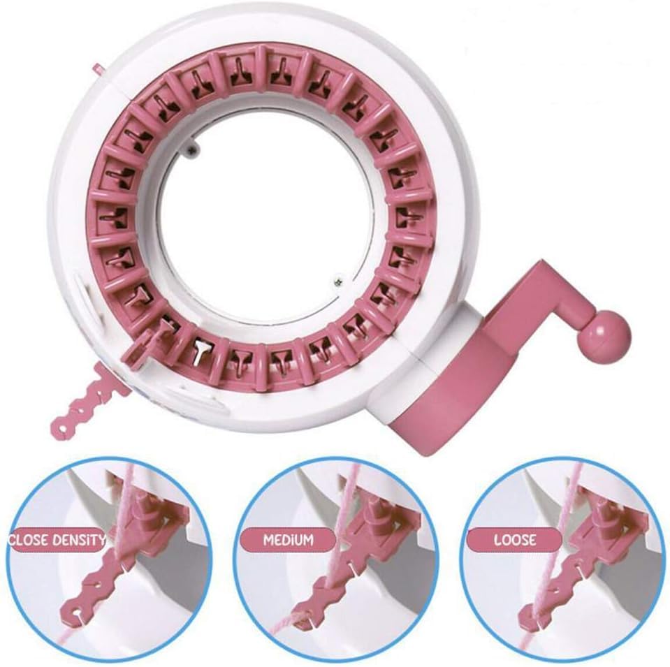Image of SENTRO 22 Needles Knitting Machine with Electric Adapter, Knitting Board Rotating Double Loom with Crank Handle Adapter Hex Steel Bit for Automatic Knit