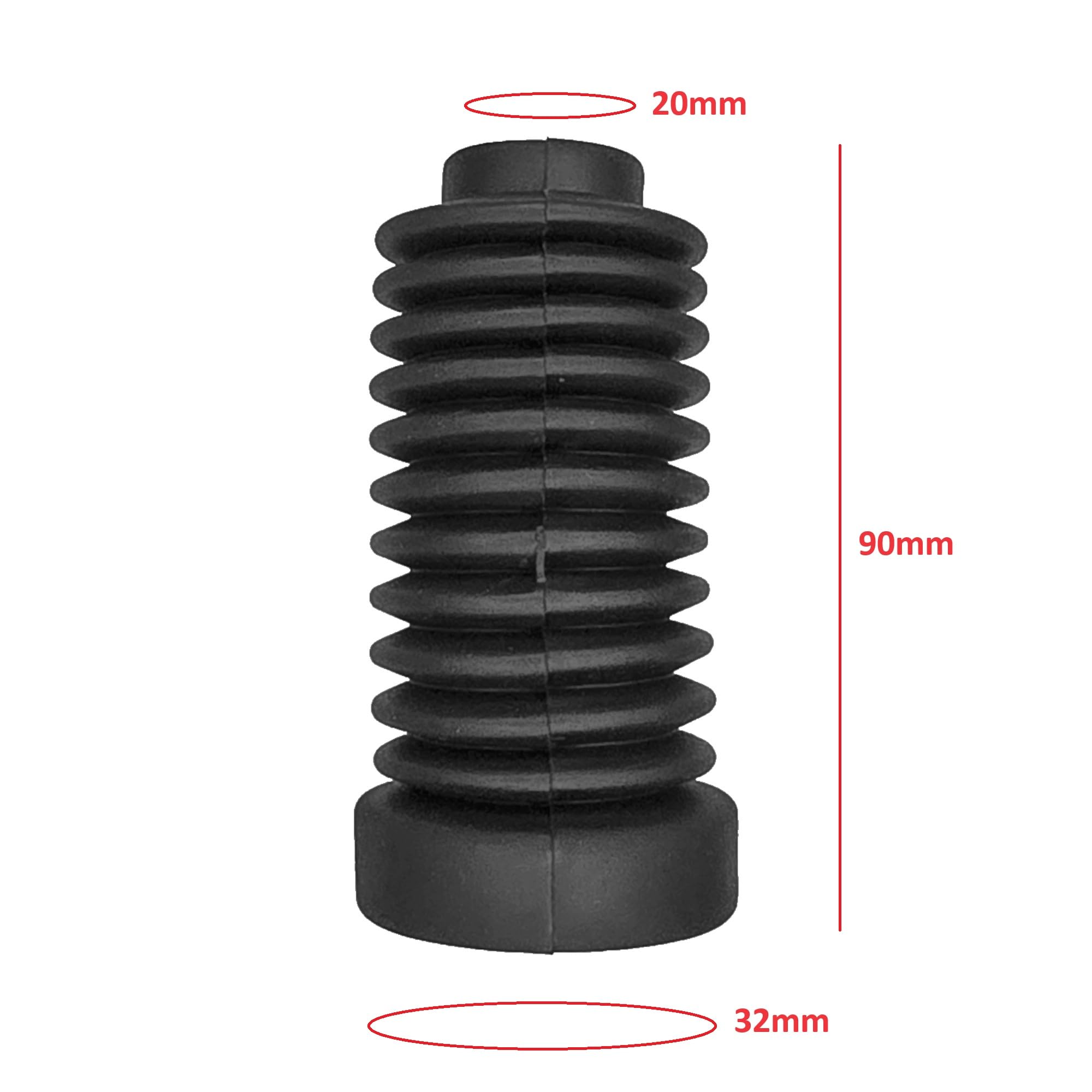 cyclingcolors gomma gommino leva del cambio soffietto cuffia auto trattore nero, 72mm