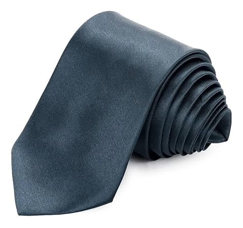 Gravata Tradicional Luxo Homens Slim Fit. (Cinza Chumbo)
