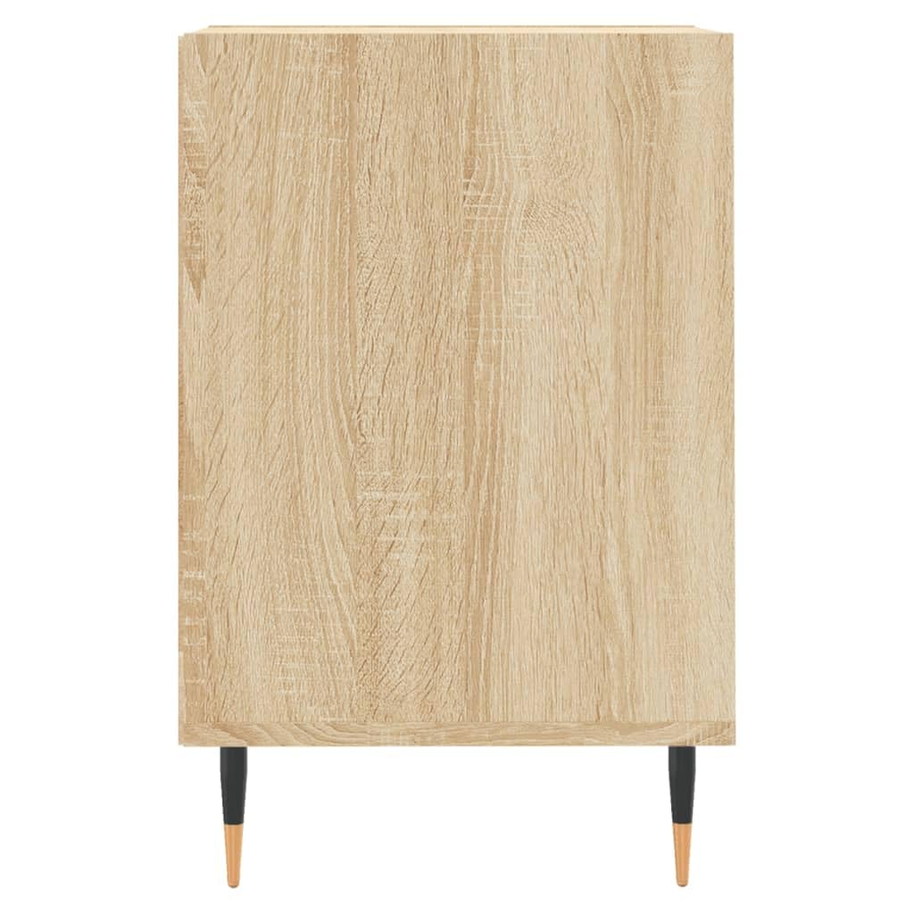 TV-Schrank Sonoma-Eiche 100x35x55 cm Holzwerkstoff Fernsehschrank mit Türen und 5 Fächern Standregal für Wohnzimmer Schlafzimmer稳stabil Media Center Möbel