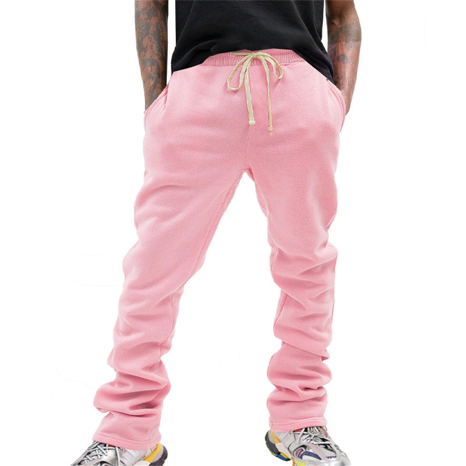 Men Sweatpants Jogging Bottoms Long Length Baggy Jogging Bottoms
