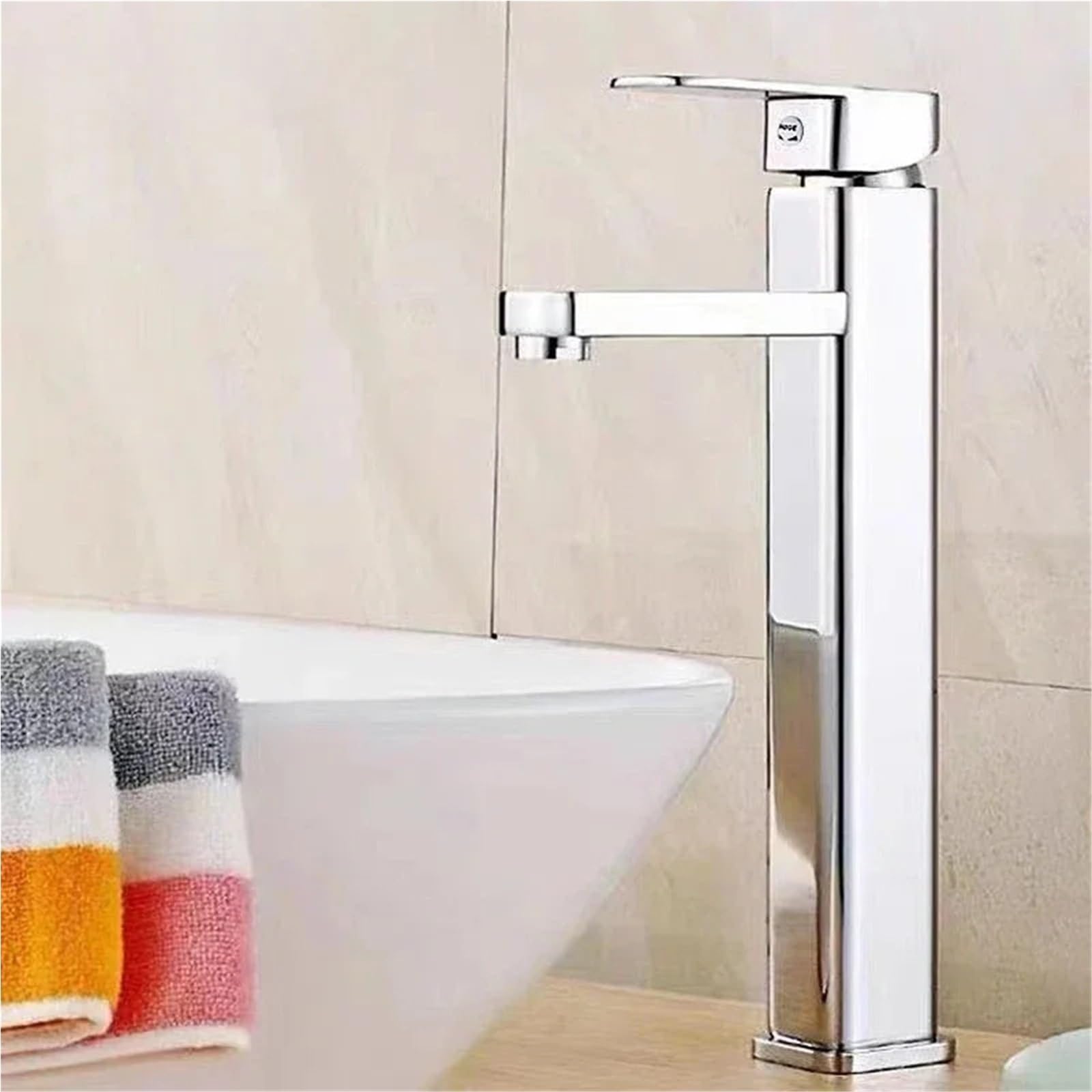 Bateria umywalkowa ze stali nierdzewnej, jednouchwytowa bateria łazienkowa z uchwytem, bateria mieszająca do WC, bateria z mieszaczem ciepłej i zimnej wody na blacie (60 cm, 2 sztuki)