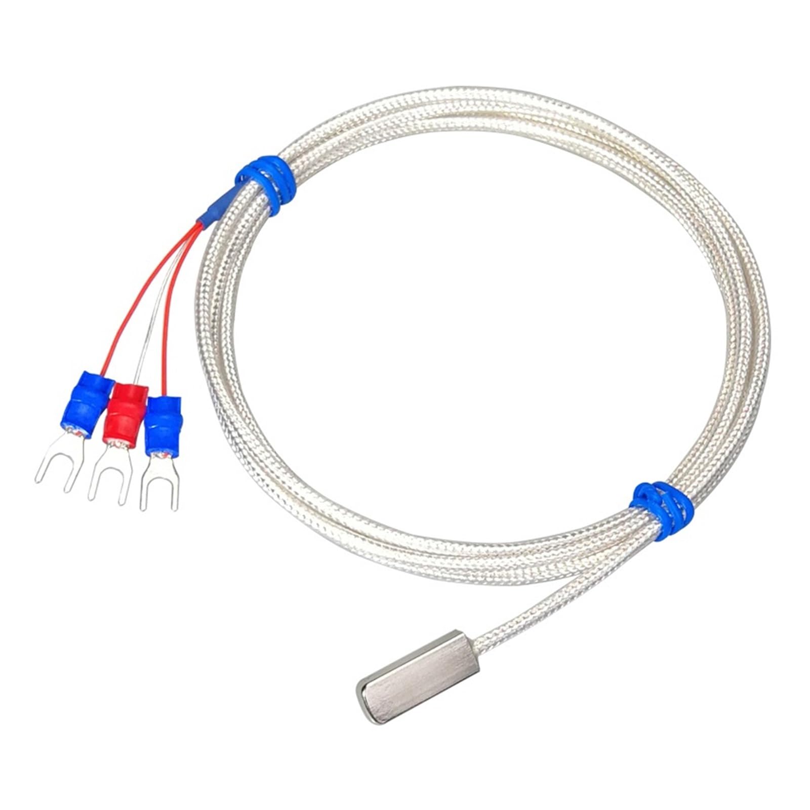 temperaturfühler Edelstahl PT100K Pasted Typ Oberfläche Messung Patch temperatur Sensor 1-20m Abgeschirmtes Kabel 3 Draht thermische Widerstand(K-Type-Cable 5m)