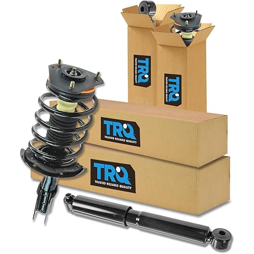 TRQ Front and Rear Complete Strut Assembly & Shock Absorber Kit Complete Strut & Coil Spring Assembly Compatible with 2002-2007 Buick Rendezvous 2001-2005 Pontiac Aztek
