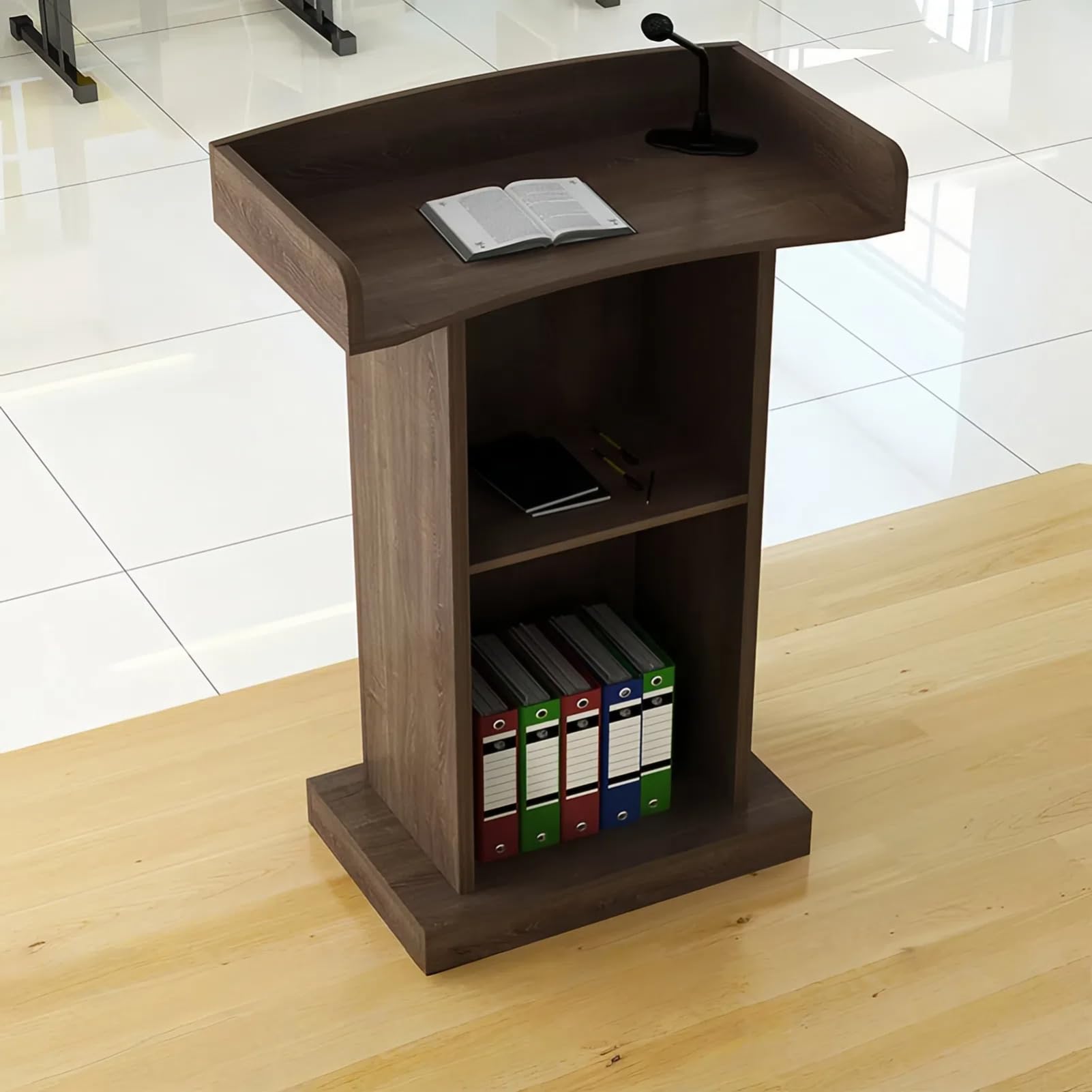 Atril de Madera con Dos Niveles 40x30 cm Diseño Estable para Aulas
