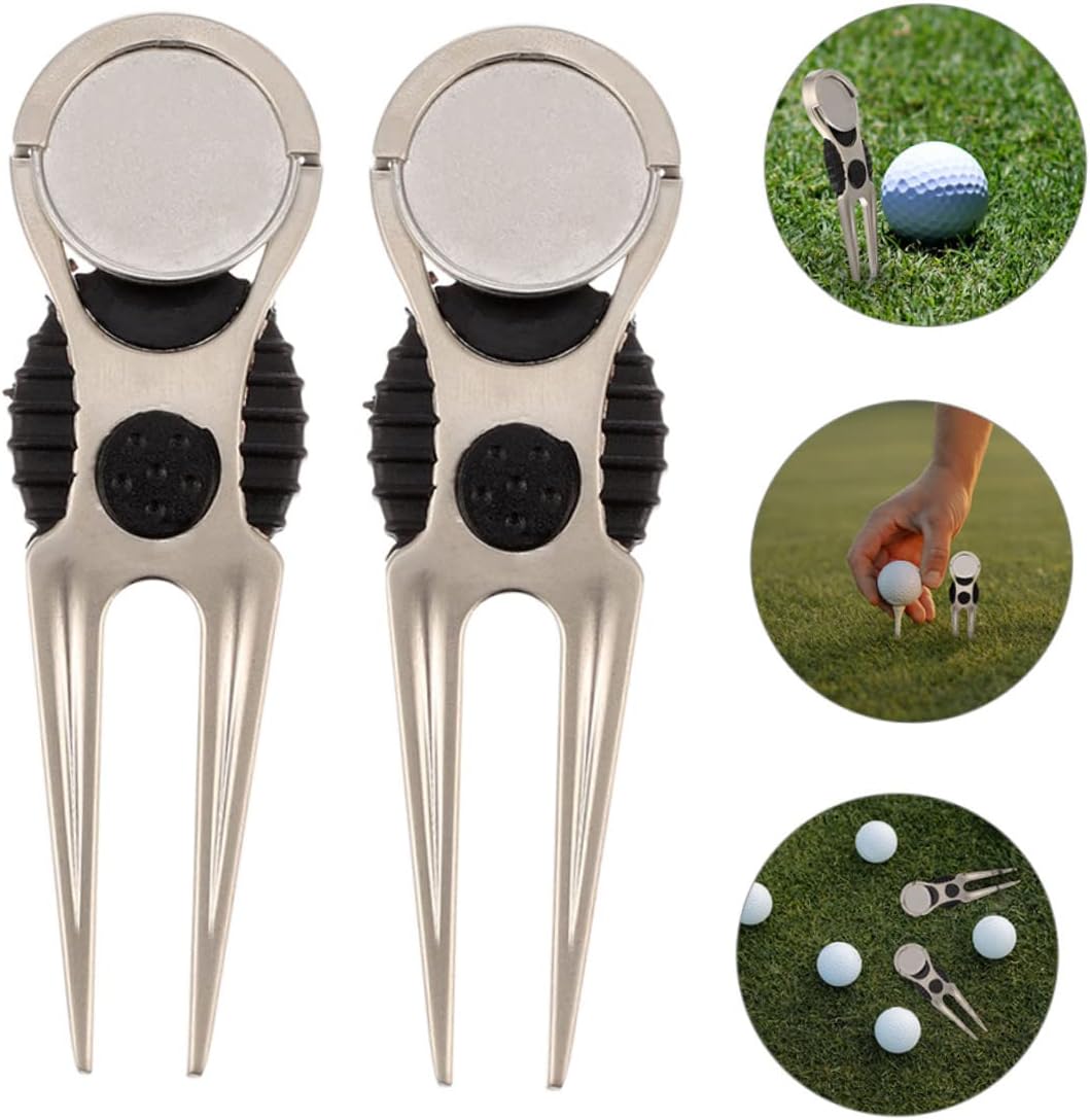 balacoo 8pcs Golf Divot Tool Marker Lawn Repair Tool for Golf Course Easy to Use Resistant and Friends