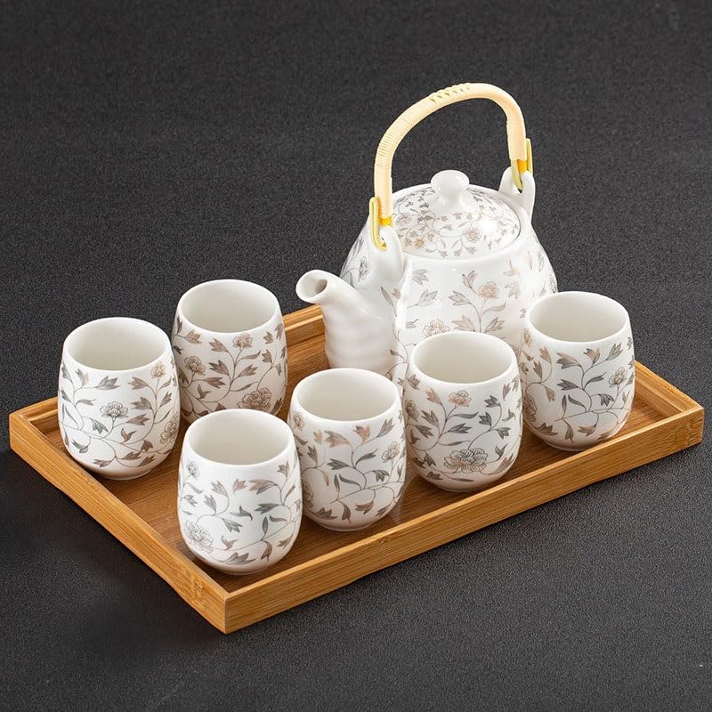 White Ceramic Tea Set Tray Hotel Restaurant Office Gift Giving Utensils