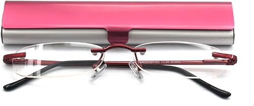 Miniatura 4 de EYE ZOOM Paquete de 4 lentes de lectura de metal sin montura con bisagra de resorte para hombres y mujeres
