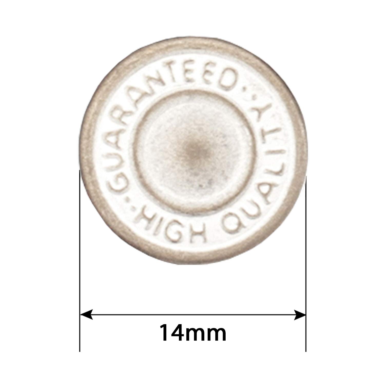 14Mm Jeans Buttons in Matte Silver Bronze with Pins (10 Sets)