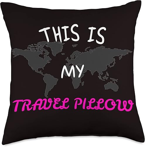 This is my Travel Sleep at Car Trips & Flights - Almohada de 18.0 x 18.0 in, multicolor