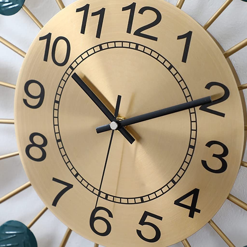Zegar ścienny Chiński Kreatywny Metalowy Zegary Ścienne Ręcznie Malowane Kute Mute Clock Office Classroom Brak tykanie zegarów