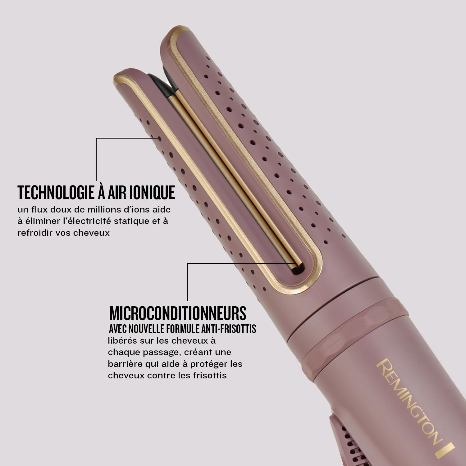 Remington AirVive Boucleur à cheveux Fer à boucler rotatif Technologie Ionic Air : boucles de longue durée revêtement ultra-céramique de haute qualité avec micro-actifs,écran LED 160-210°C - CI8930