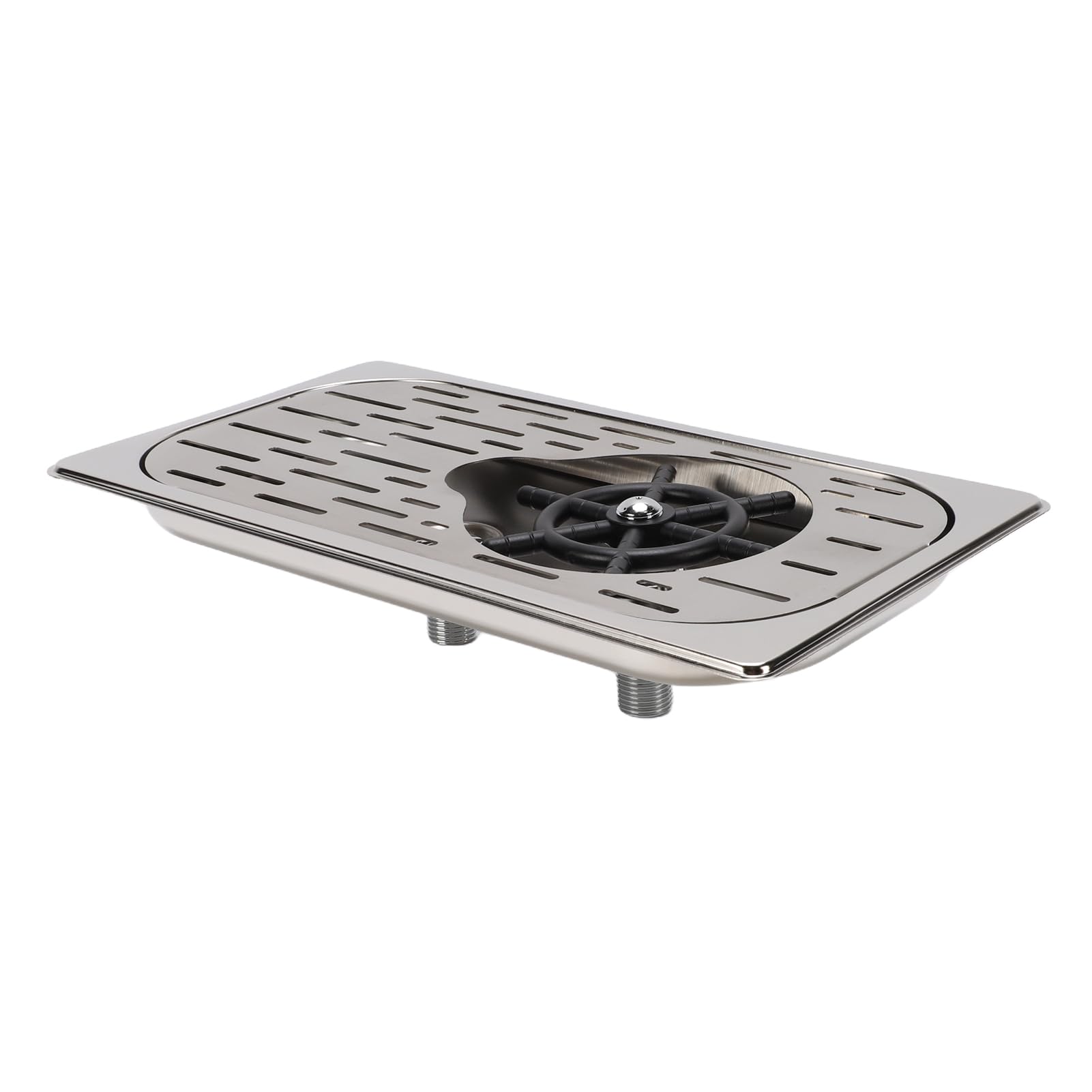 SIXRUN Attrezzatura per la Pulizia Automatica in Acciaio Inossidabile per Lavabicchieri per Sciacquatrice per Bicchieri per Bar Caffetteria Domestica 328x175mm (SILVER)