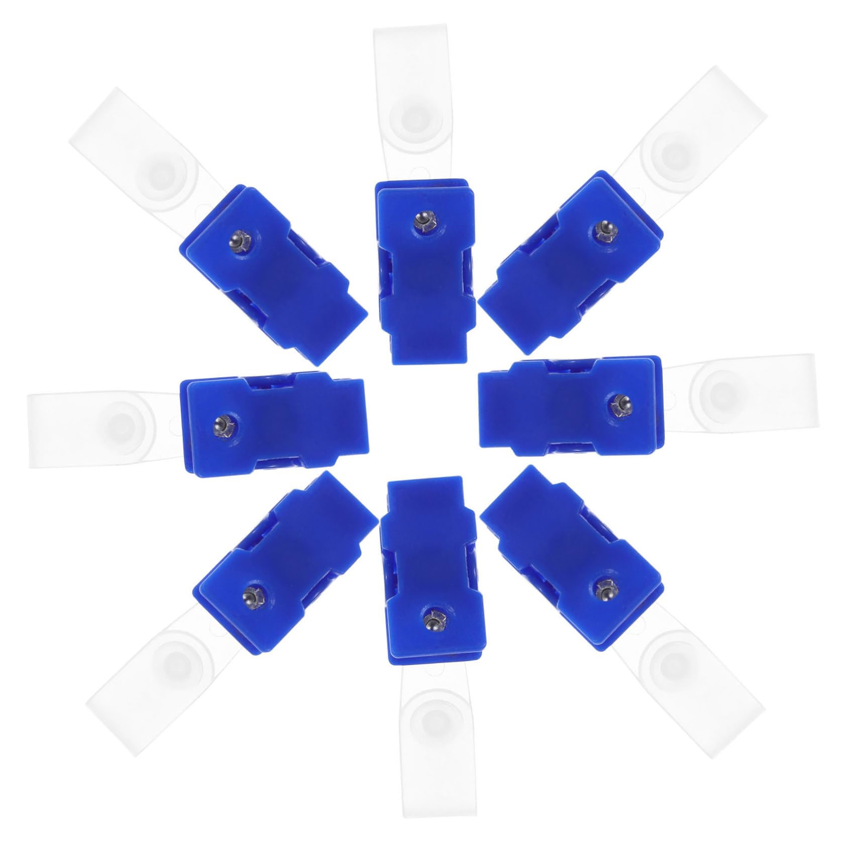 HOMSFOU 5 Ensembles Clip De Support De Carte À Nez Clé Plusieurs Agrafe Plat Insignes Clips Pour Badge De Travail Clips De Badge Avec Sangles Clips Porte-nom Plastique Bleu 100 Pièces * 5