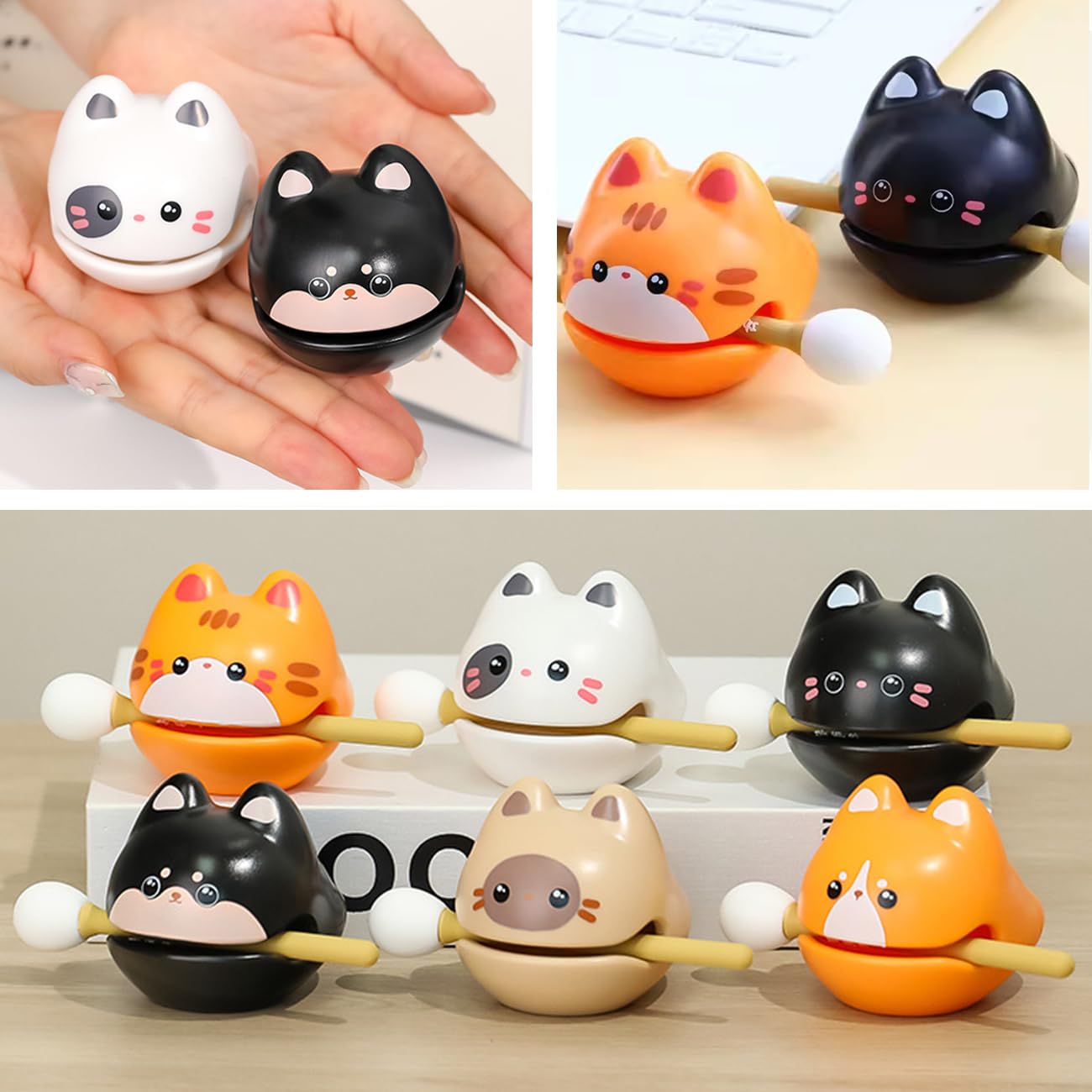 確認用癒やし可愛い細石☓樹脂木型置物4種類 set8-001.jpg