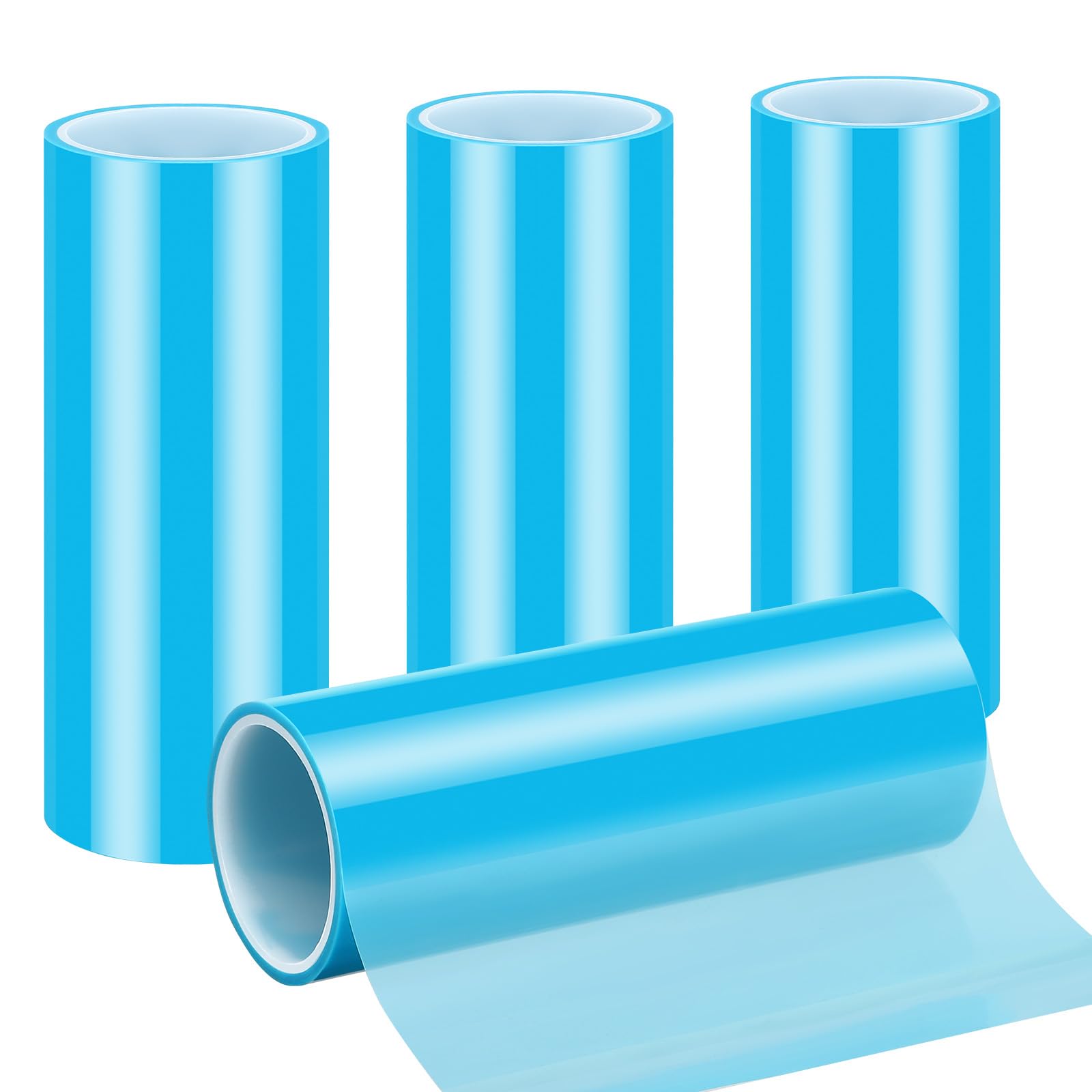 Luxeu Epoxy Resin Craft Tape, 4 Rolls 12.7cm x 5m Traceless Sticky Tape for Open Bezels, Easy to Peel, for River Tables, Resin Craft, Epoxy Molding
