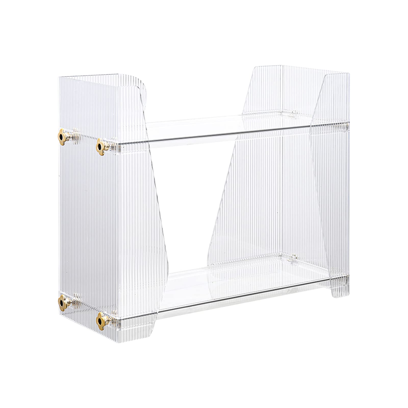 Ergocar Retro Series Multi-Function Make Up Case Dustproof Cosmetic Storage Box,Cosmetics Skin Care Products Perfume Organizer Bathroom Desktop,Portable Skincare Organizers - Transparent - M