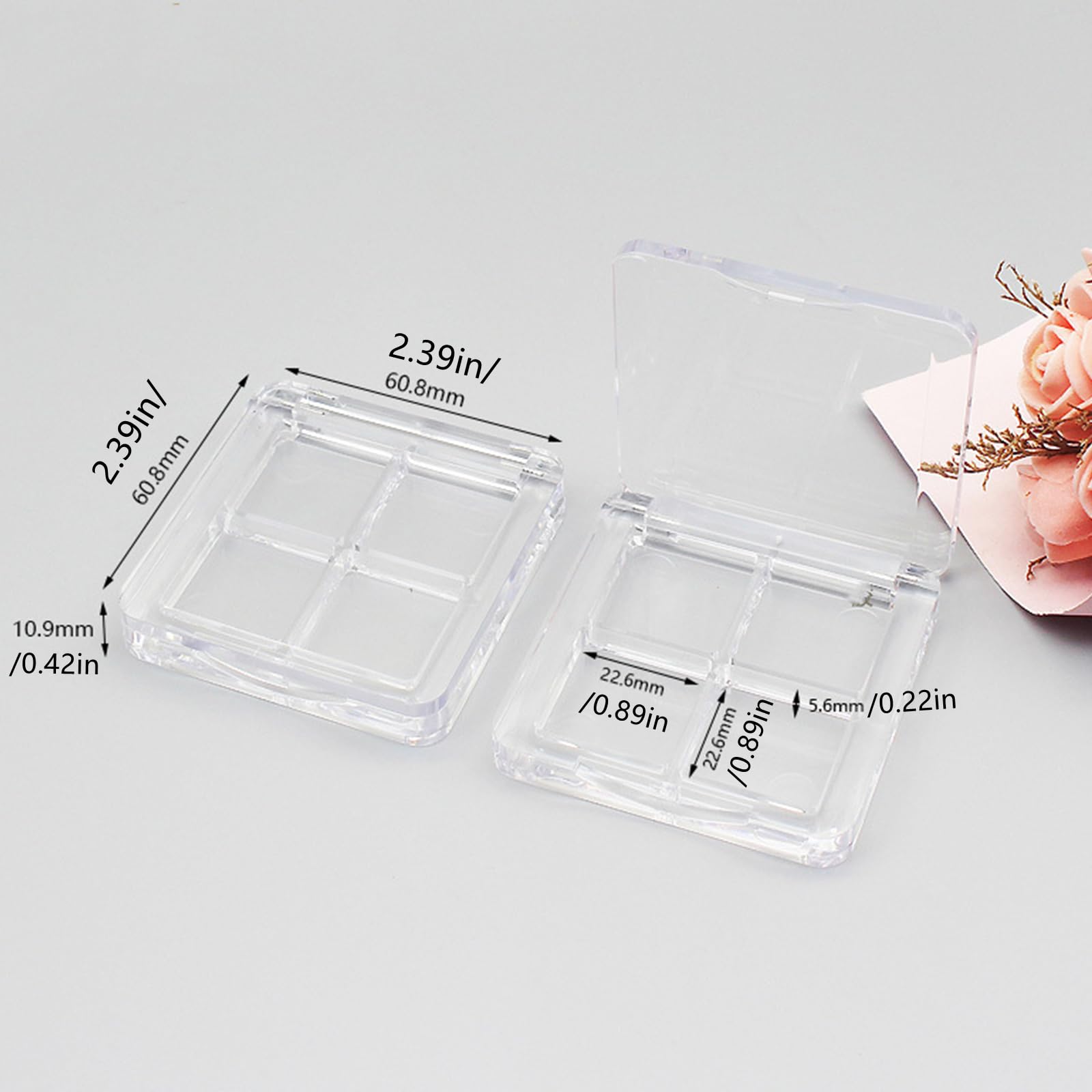 Fyazgop Empty Lipstick Palette, 3 Pieces Empty Makeup Palette Box Eyeshadow Palette Box DIY Eyeshadow Powder Blush Lipstick Palette for Women Daily and Travel Use