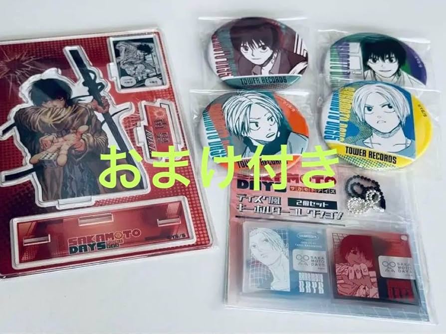 サカモトデイズ タワレコ 原画展 缶バッジ 大佛 18点 SAKAMOTO DAYS』缶バッジ4個セット
