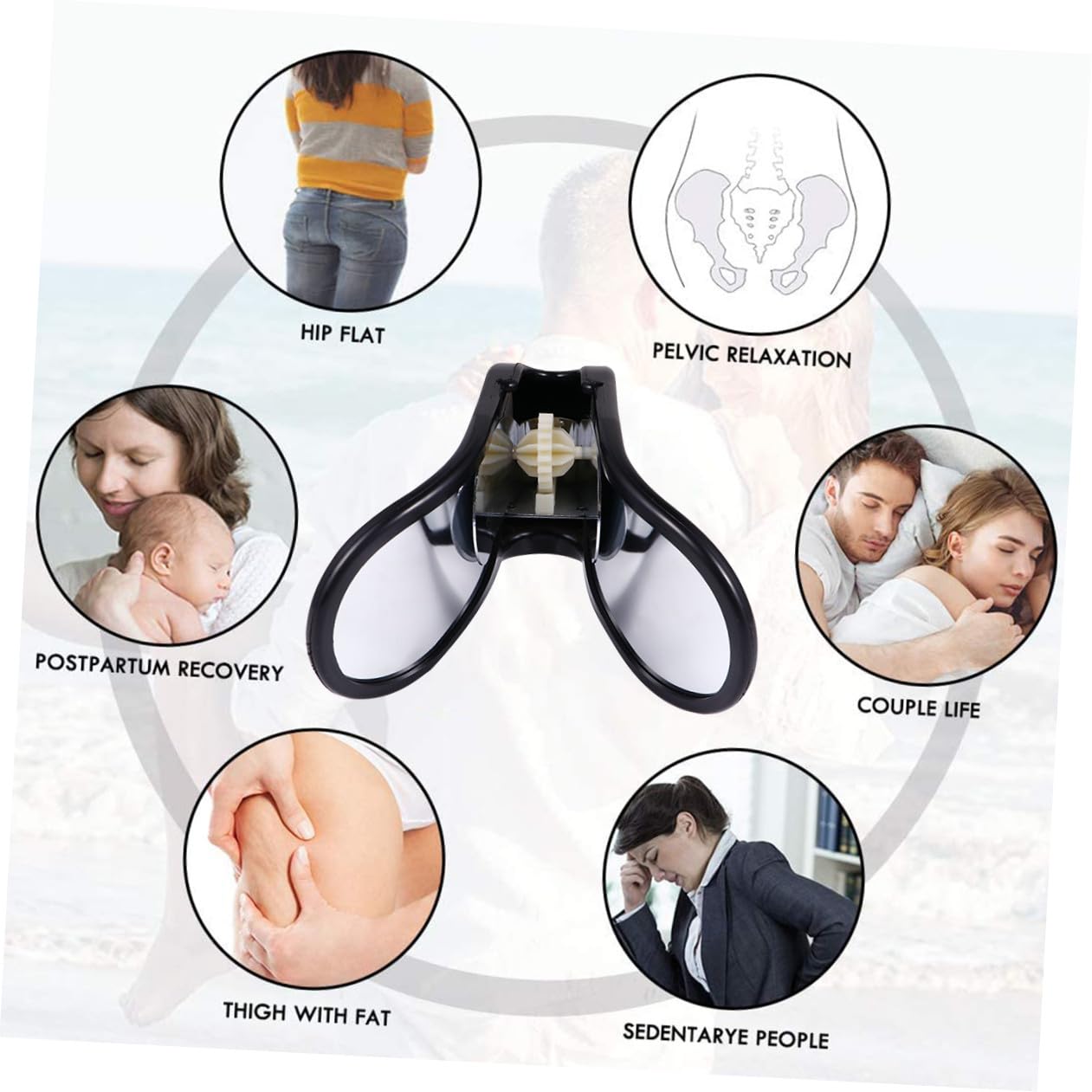 SUPVOX Ejercitador de Glúteos y Caderas Fortalecimiento Muscular de Abs Ligero y Tonificación Rápida para Entrenamiento en Casa
