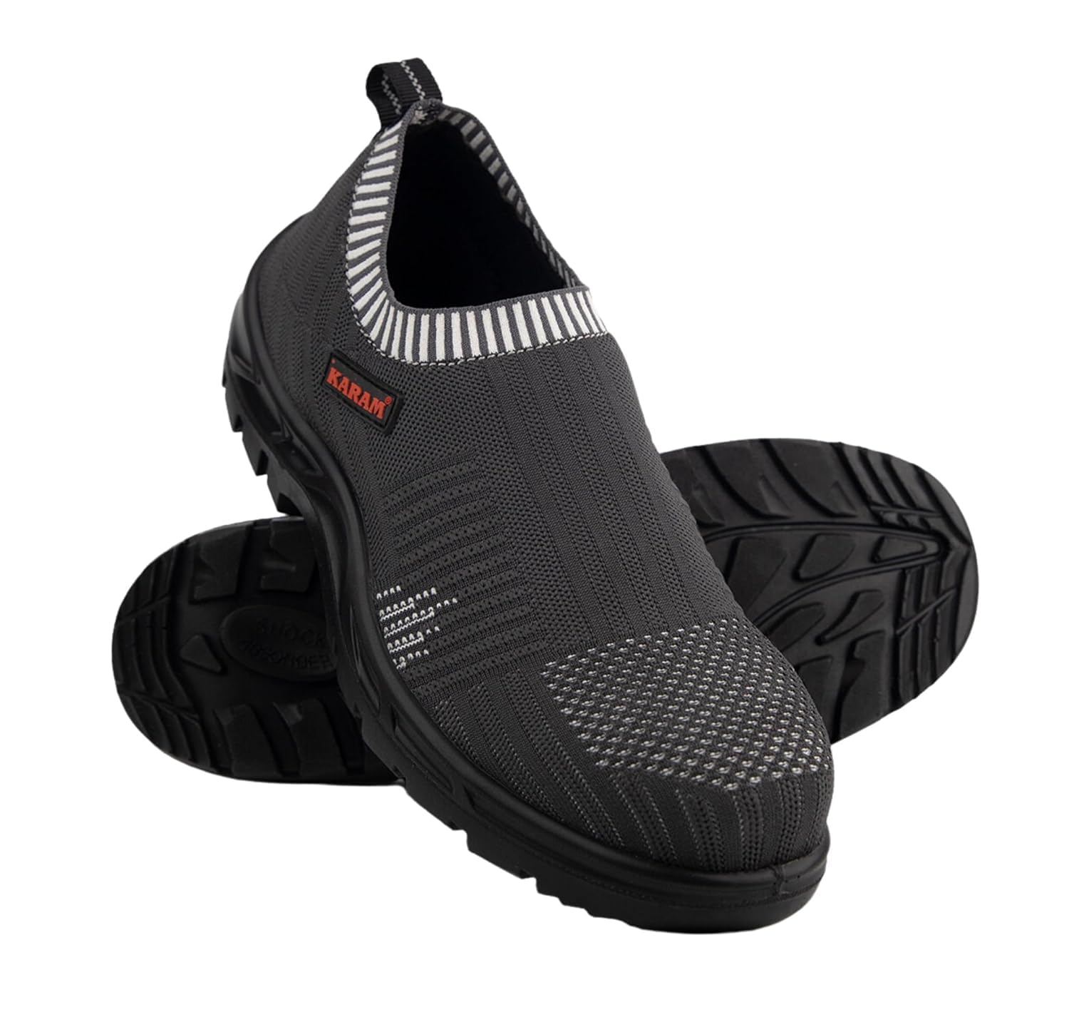 Karam Flytex FS201 Slip-On Safety Shoes for Men | Sporty Design, Lightweight with Single Density | Antistatic, Antislip, Oil & Heat Resistant with Fiber Toe | Grey-picture-35