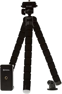 COMZON Tripod for Phone, Octopus Foam Legs Tripod for Camera, Compatible with iPhone/Smartphone/DSLR/GoPro/Digital Camera, Comes with GoPro Adapter/Phone Holder
