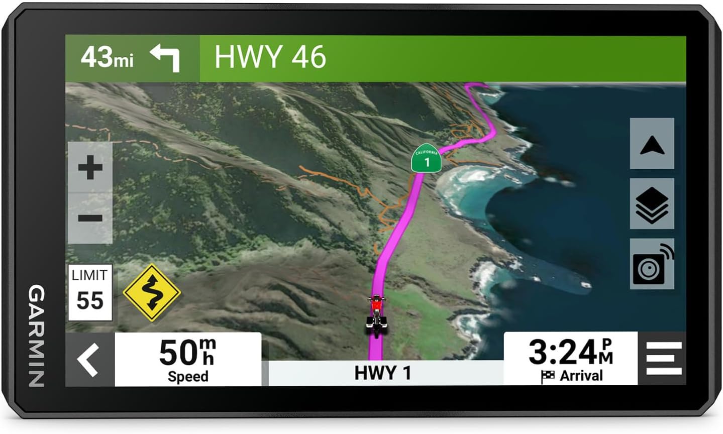 Garmin zūmo® XT2 All-Terrain Motorcycle Navigator, Ultrabright 6" Sunlight Readable Display, Visual Route Planner, and Ride Summaries